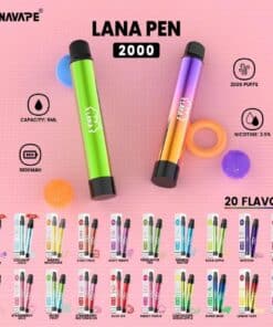 LANA PEN 2000口 抛棄式電子煙 一次性電子煙 輕巧迷人